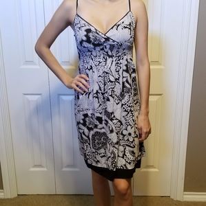 Black and white floral dress